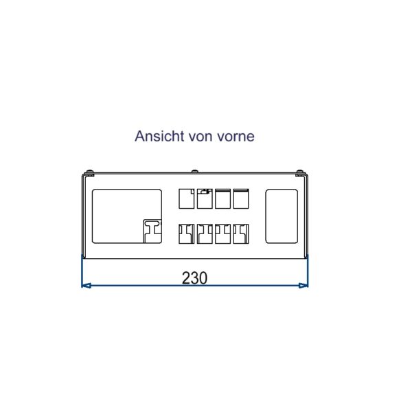 Produktbild MVT 150 083 RAL9016  -  Aufputz Medienverteiler für 8 Keystone (19.4mm Ausschnitt)